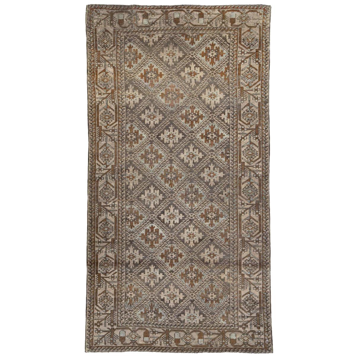 Early 20th Century Handmade Persian Baluch Tribal Rug For Sale