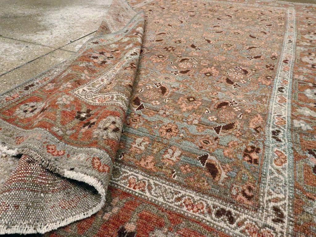 Wool Early 20th Century Handmade Persian Bidjar Accent Rug For Sale