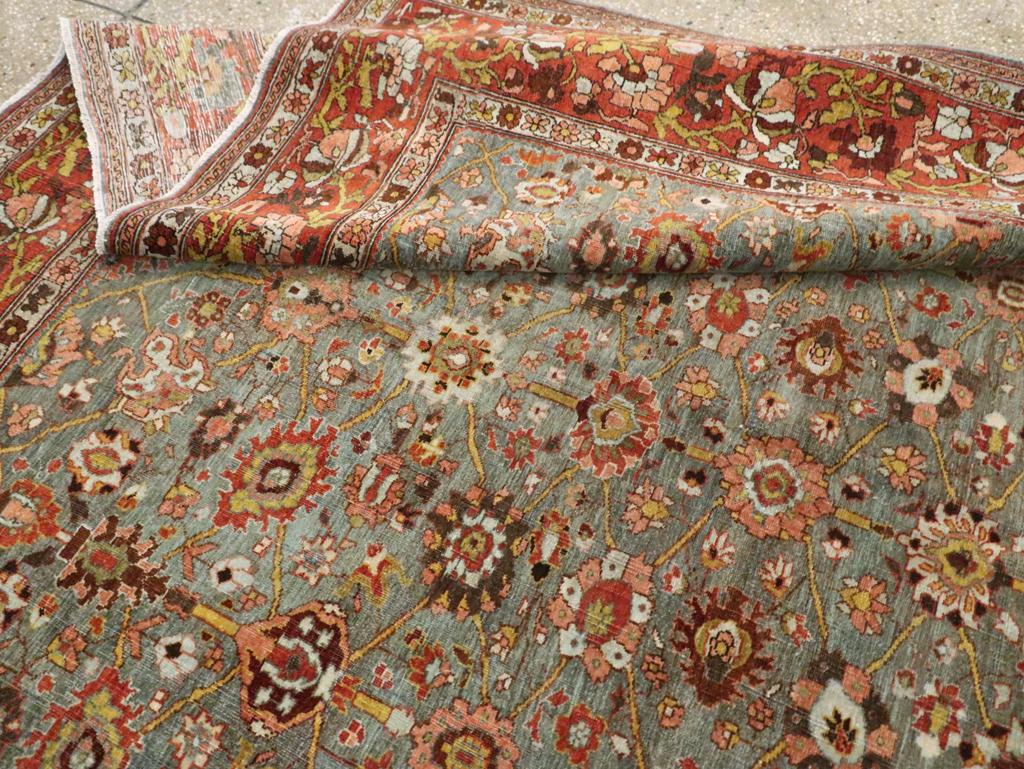 Early 20th Century Handmade Persian Bidjar Room Size Carpet For Sale 4