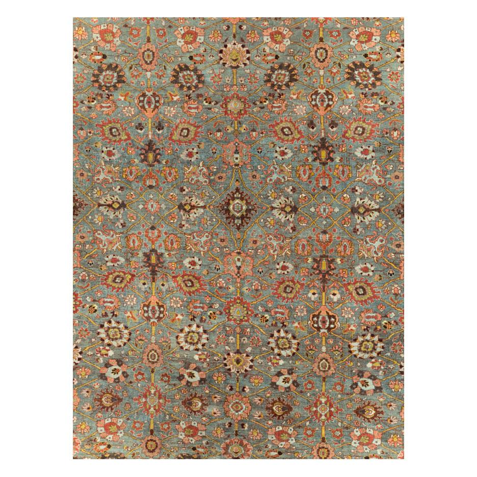 An antique Persian Bidjar room size carpet handmade during the early 20th century.

Measures: 8' 8
