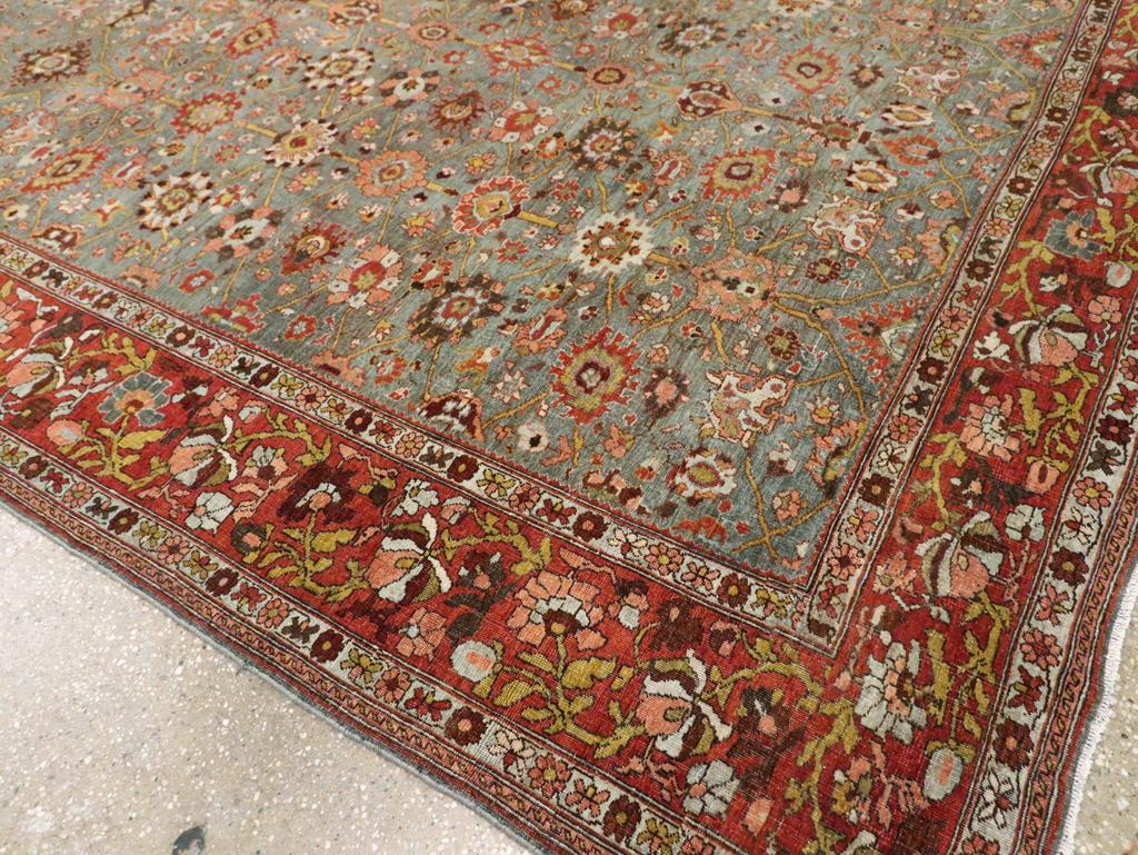 Early 20th Century Handmade Persian Bidjar Room Size Carpet For Sale 3