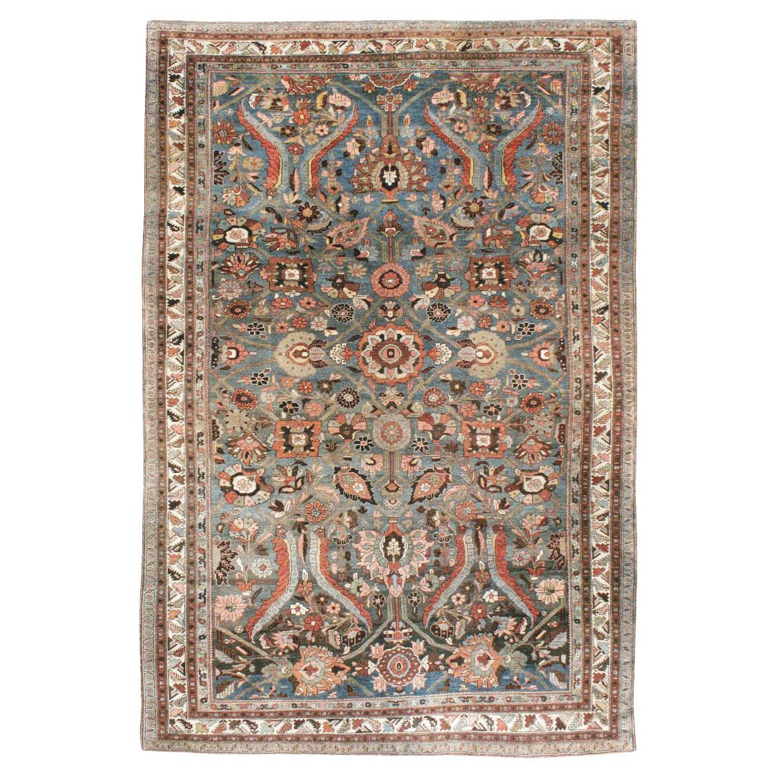 Early 20th Century Handmade Persian Bidjar Small Room Size Carpet