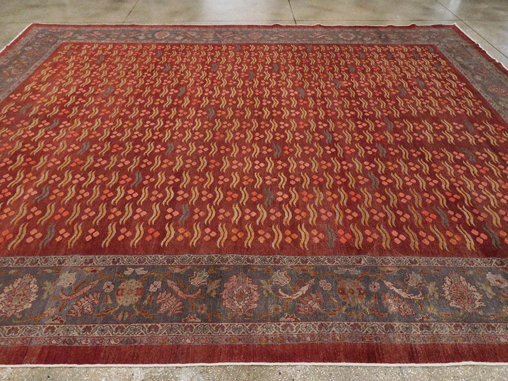 Early 20th Century Handmade Persian Chintamani Mahal Large Room Size Carpet For Sale 1