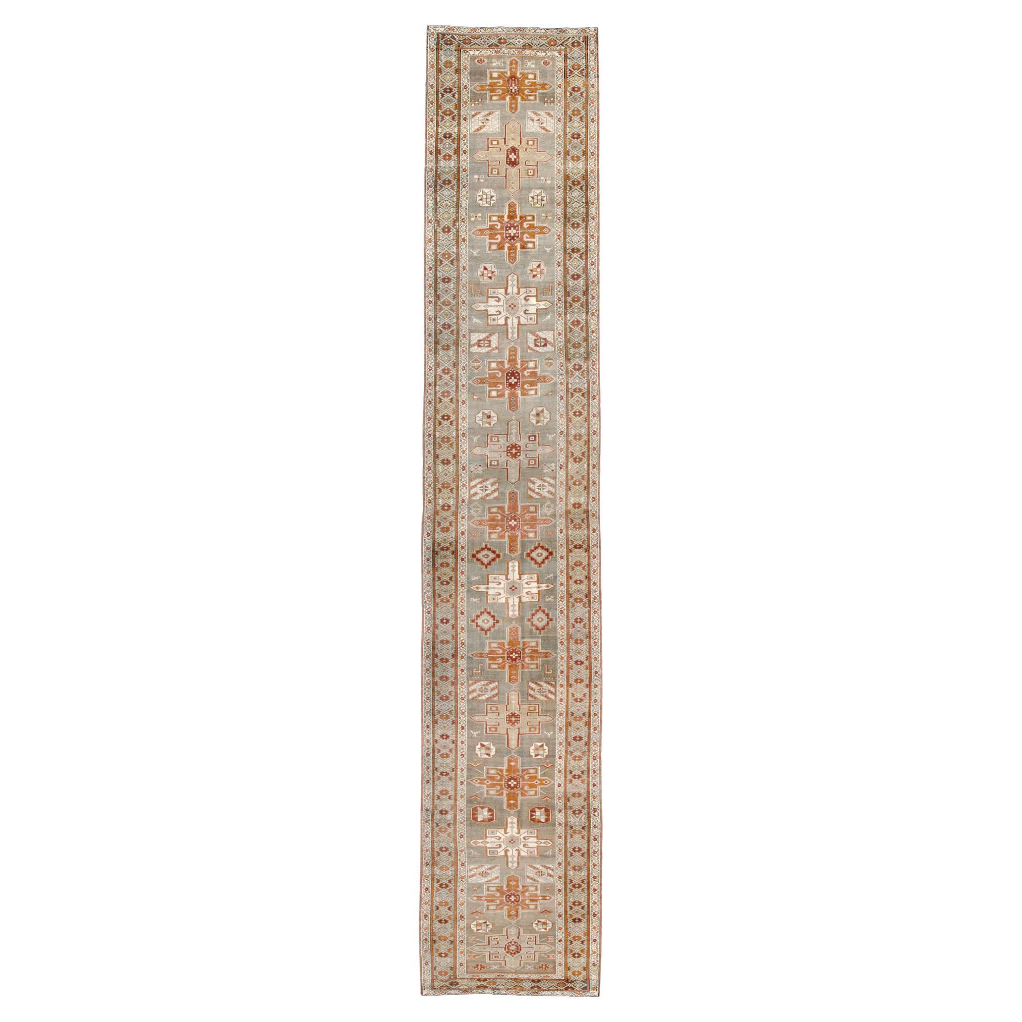 Early 20th Century Handmade Persian Heriz Long Runner