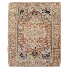 Early 20th Century Handmade Persian Heriz Room Size Carpet