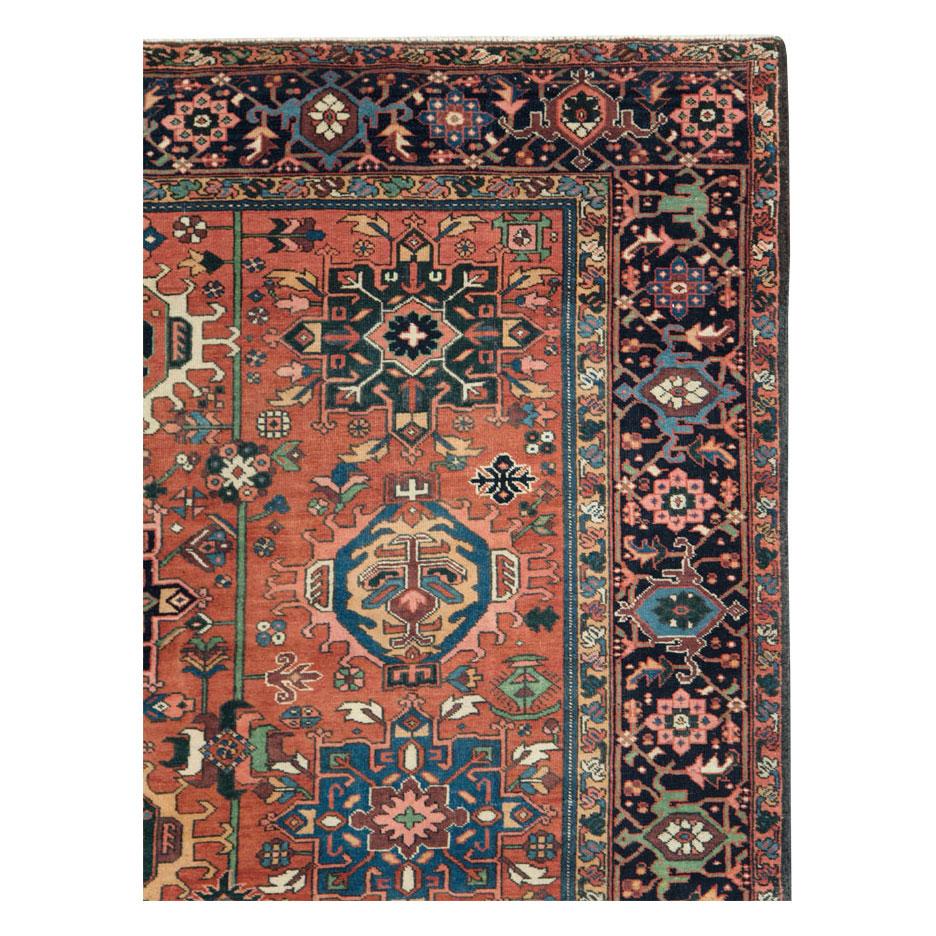 Tribal Early 20th Century Handmade Persian Karajeh Room Size Carpet For Sale