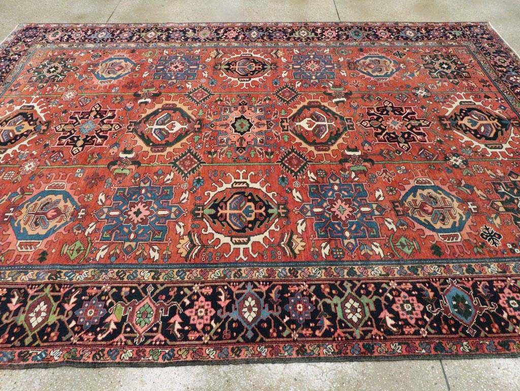 Early 20th Century Handmade Persian Karajeh Room Size Carpet For Sale 1