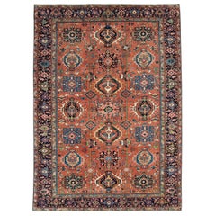 Handgefertigter persischer Karajeh-Teppich in Zimmergröße aus dem frühen 20. Jahrhundert