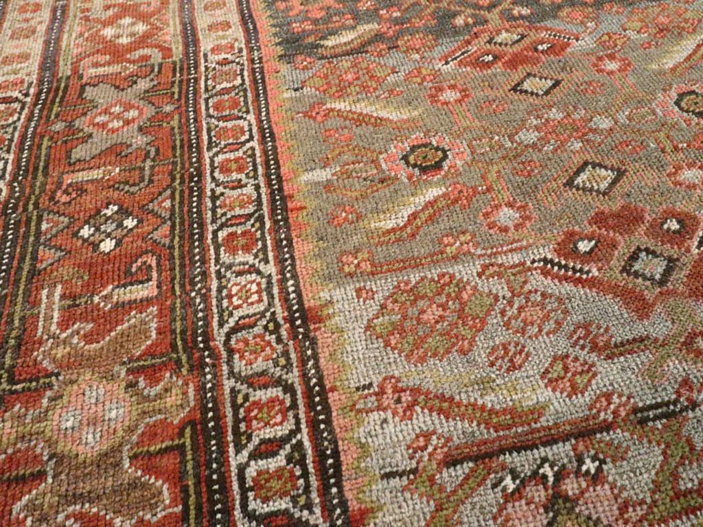 Rustic Early 20th Century Handmade Persian Kurd Accent Rug For Sale