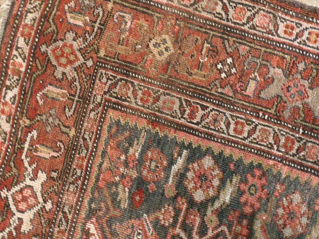 Hand-Knotted Early 20th Century Handmade Persian Kurd Accent Rug For Sale
