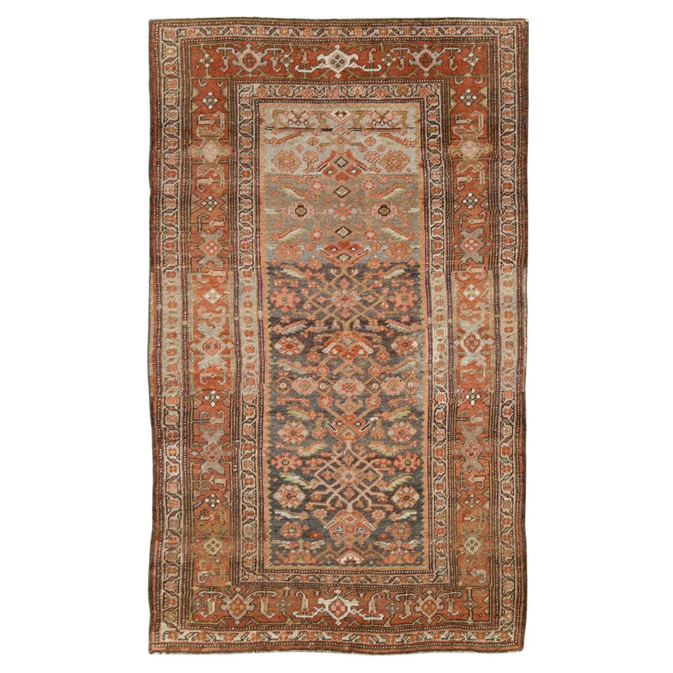 Early 20th Century Handmade Persian Kurd Accent Rug For Sale