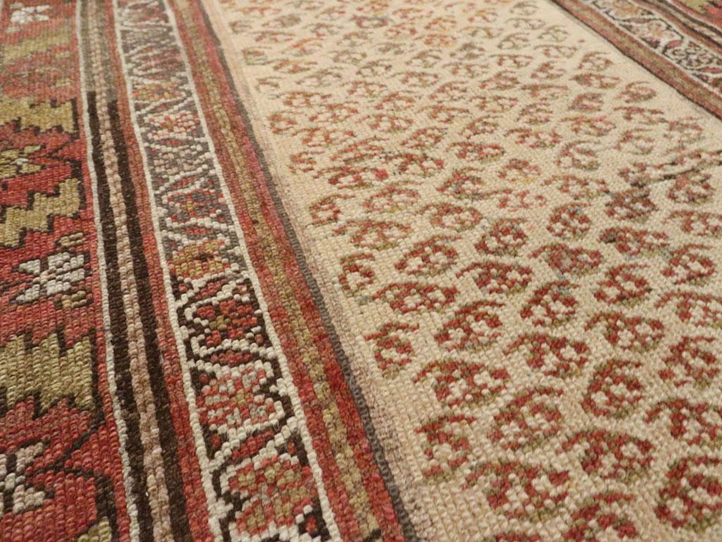 Hand-Knotted Early 20th Century Handmade Persian Kurd Runner For Sale