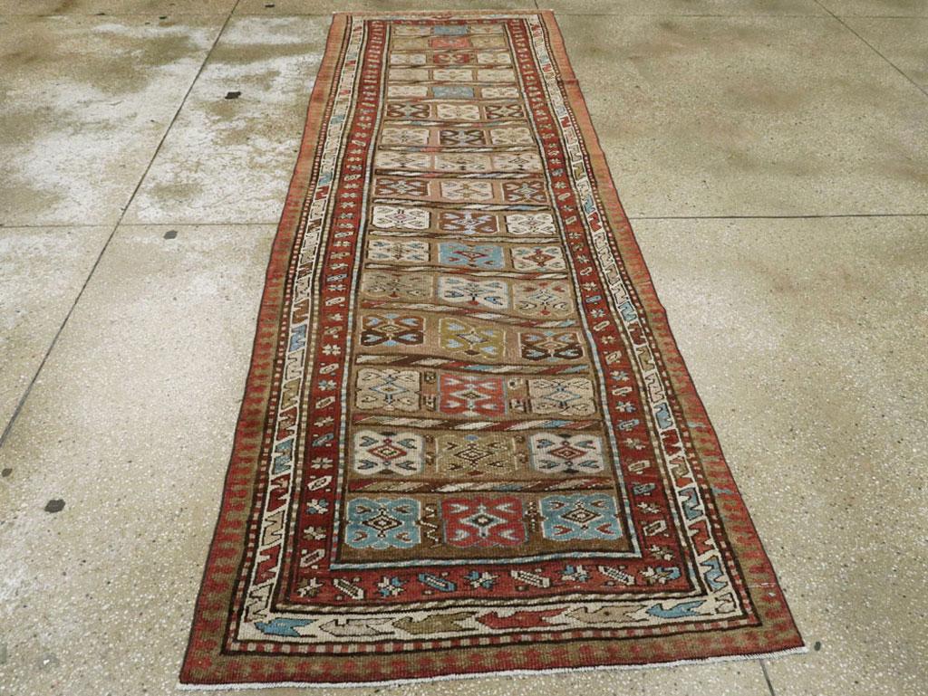 Early 20th Century Handmade Persian Kurd Runner In Good Condition For Sale In New York, NY