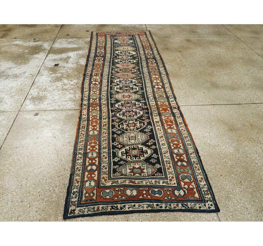 Early 20th Century Handmade Persian Kurd Runner In Excellent Condition In New York, NY