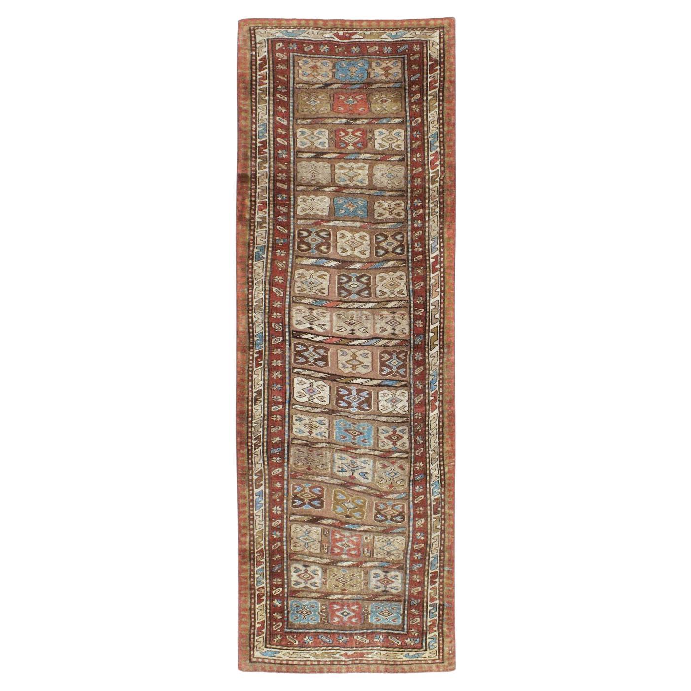 Tapis de couloir persan kurde du début du 20e siècle fait à la main