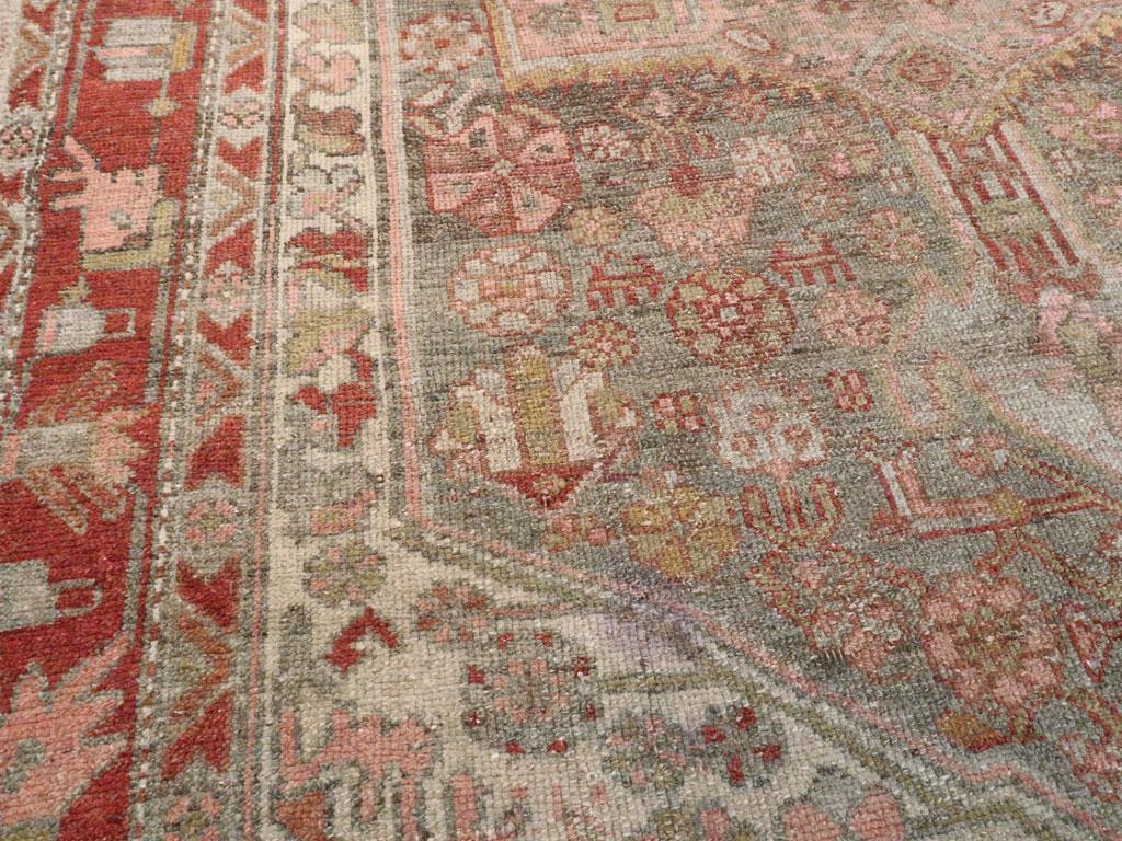 Rustic Early 20th Century Handmade Persian Kurd Small Accent Rug For Sale
