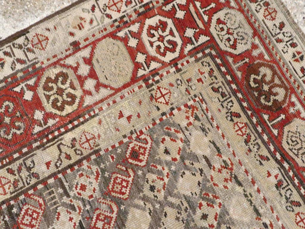 Hand-Knotted Early 20th Century Handmade Persian Kurd Small Accent Rug For Sale
