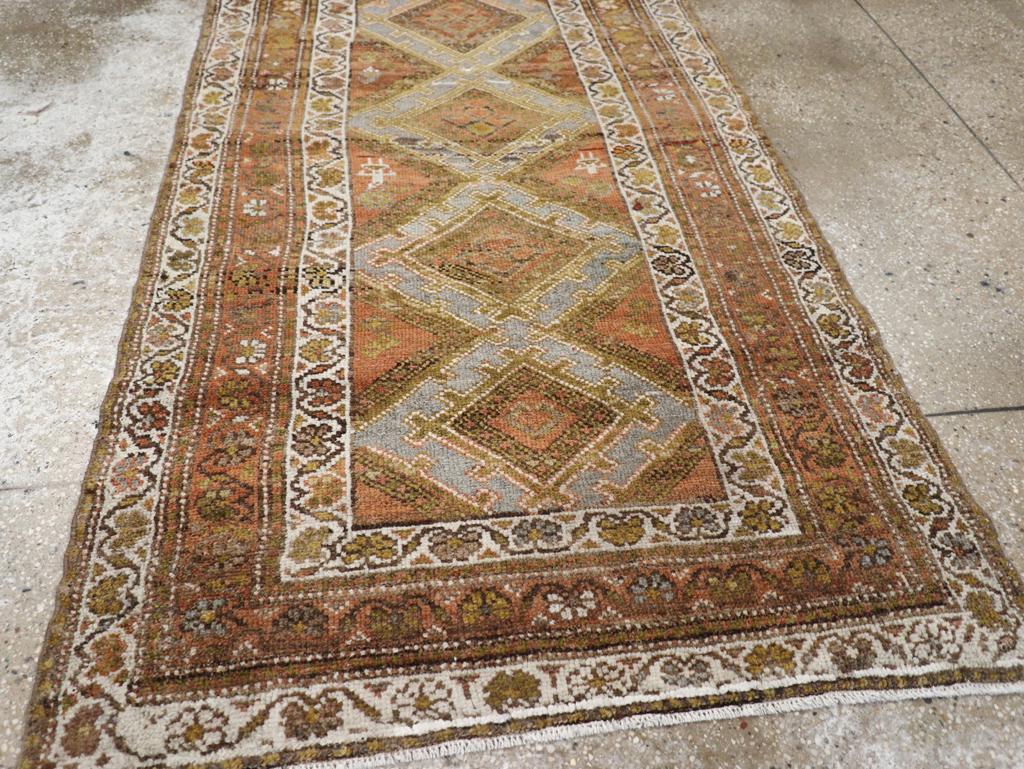 Wool Early 20th Century Handmade Persian Kurd Throw Rug For Sale