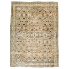 Antique Early 20th Century Handmade Persian Lavar Kerman Room Size Carpet, circa 1920