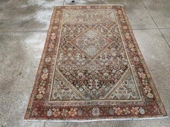 Early 20th Century Handmade Persian Mahal Accent Rug