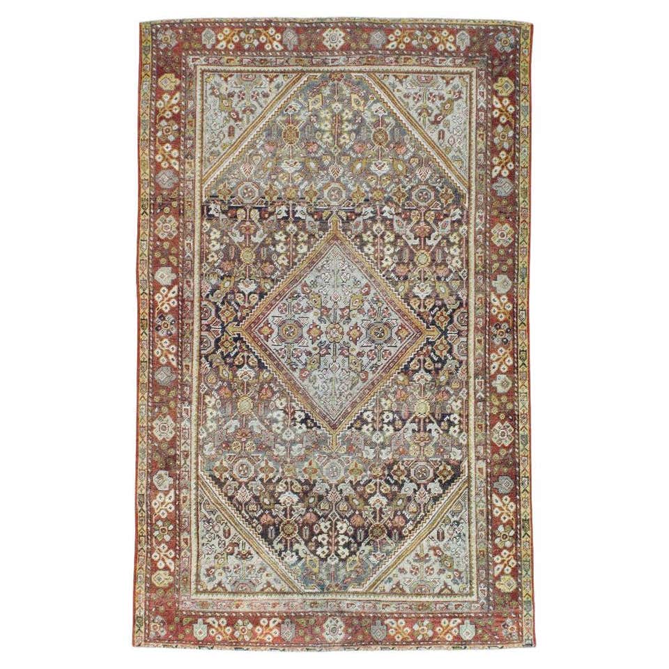 Joshegan Inspired Early 20th Century Handmade Persian Mahal Accent Rug ...