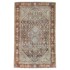 Early 20th Century Handmade Persian Mahal Accent Rug