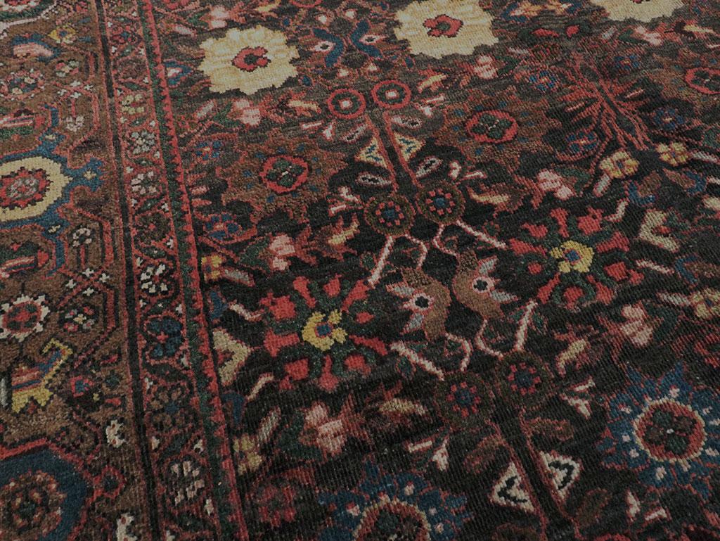 Wool Early 20th Century Handmade Persian Mahal Gallery Accent Rug For Sale
