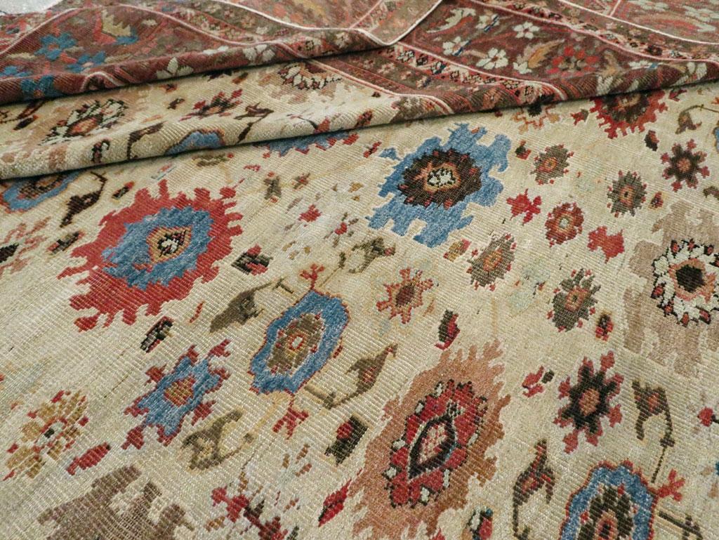 Tapis persan Mahal de grande taille fait à la main du début du XXe siècle en vente 2