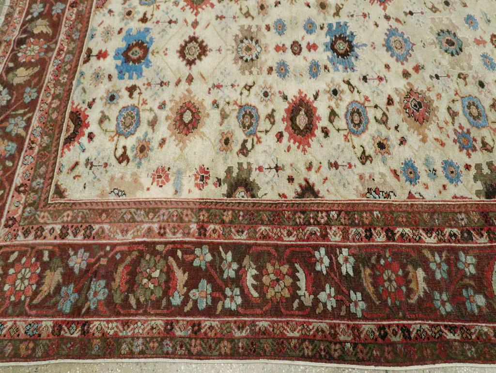 Tapis persan Mahal de grande taille fait à la main du début du XXe siècle en vente 1