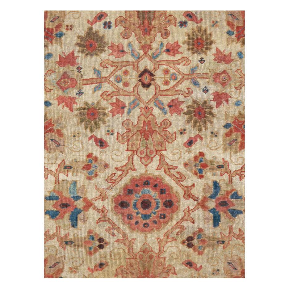 An antique Persian Mahal room size carpet handmade during the early 20th century.

Measures: 8' 9