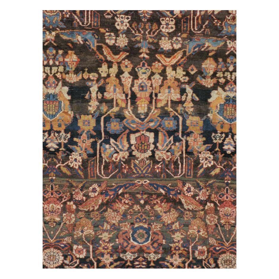 An antique Persian Mahal room size carpet handmade during the early 20th century.

Measures: 7' 9
