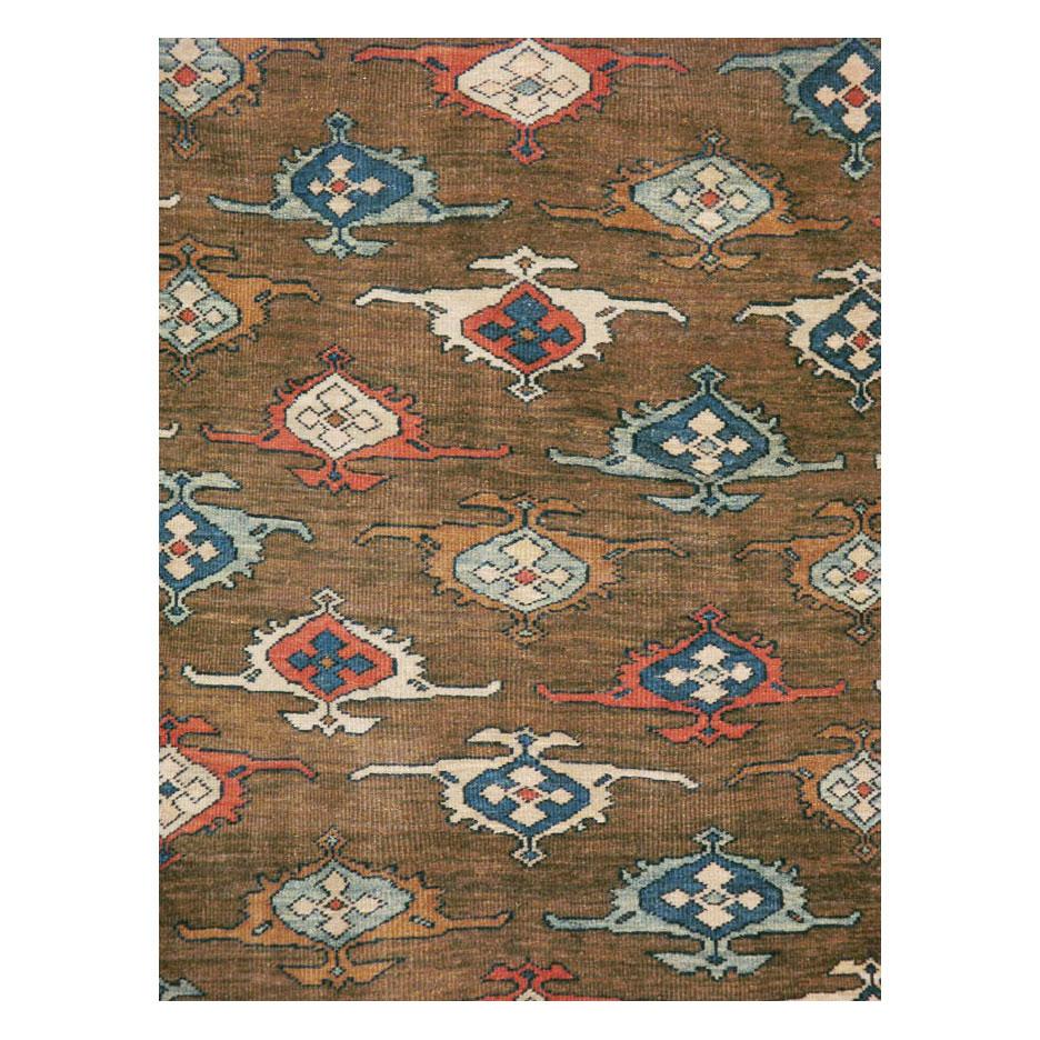 An antique Persian Mahal room size carpet handmade during the early 20th century.

Measures: 8' 0