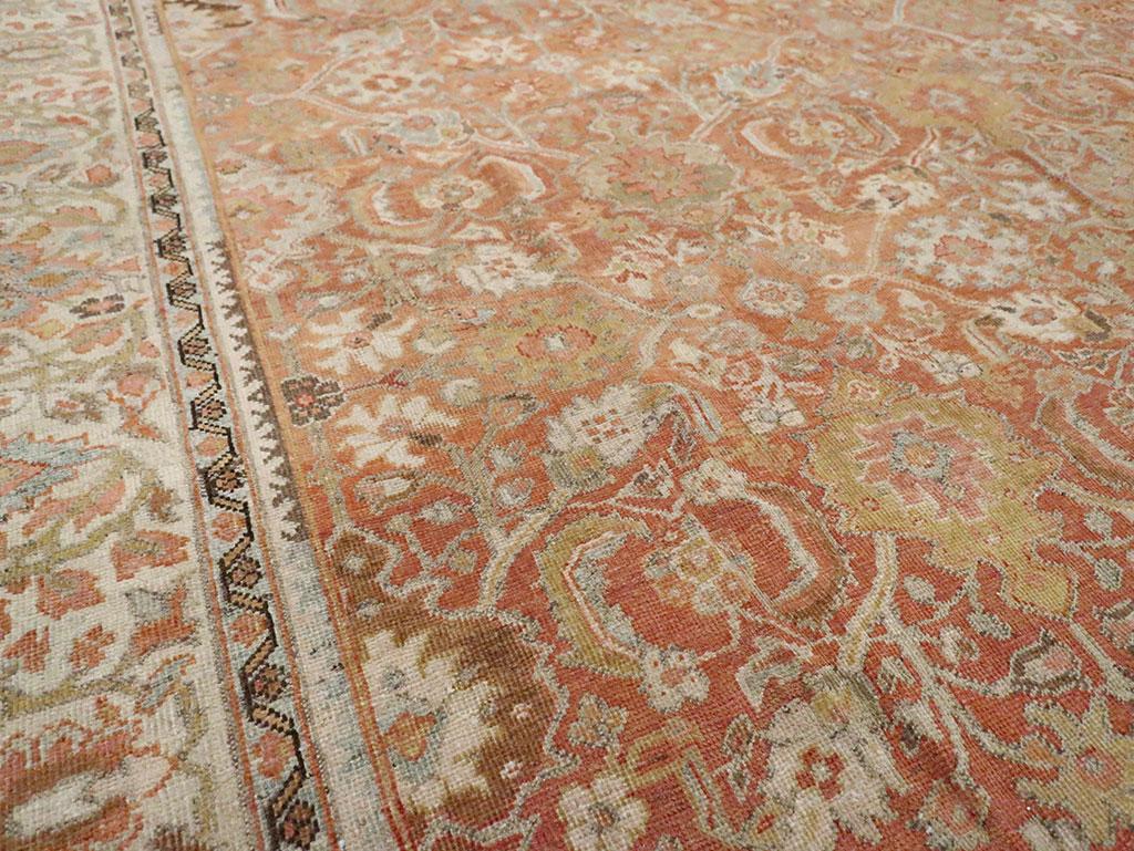 Early 20th Century Handmade Persian Mahal Room Size Carpet In Excellent Condition For Sale In New York, NY