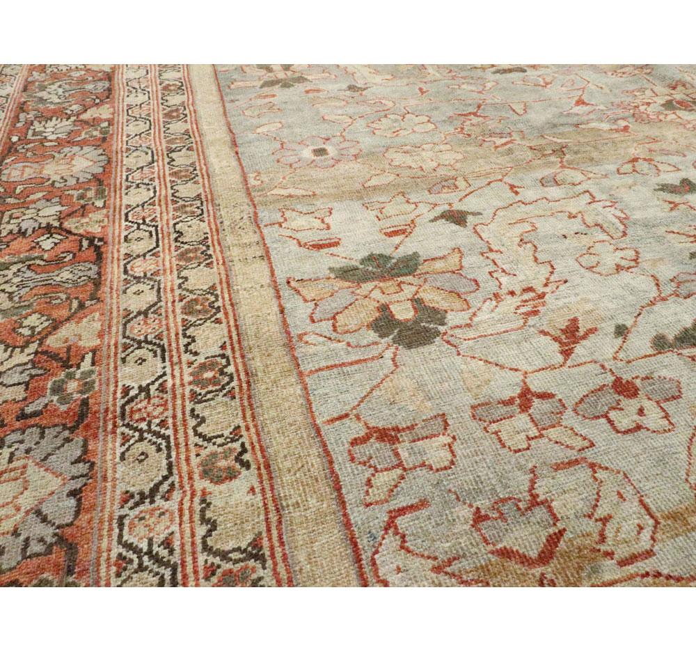 Handgefertigter persischer Mahal-Teppich in Zimmergröße aus dem frühen 20. Jahrhundert im Zustand „Gut“ im Angebot in New York, NY
