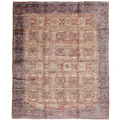 Handgefertigter persischer Mahal-Teppich in Zimmergröße aus dem frühen 20. Jahrhundert