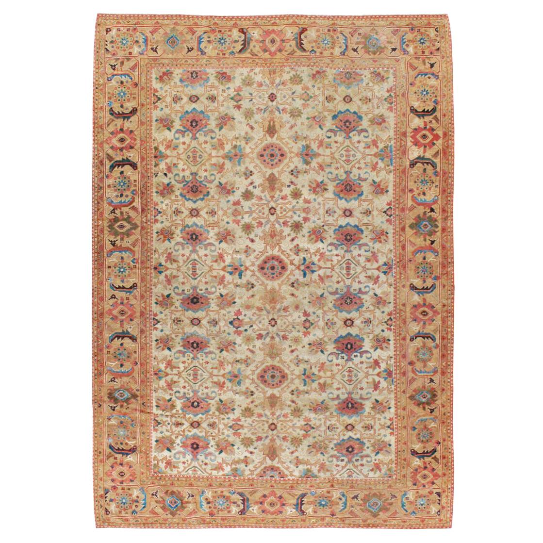 Early 20th Century Handmade Persian Mahal Room Size Carpet