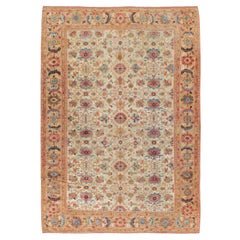 Early 20th Century Handmade Persian Mahal Room Size Carpet