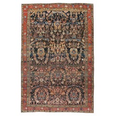 Antique Early 20th Century Handmade Persian Mahal Room Size Carpet