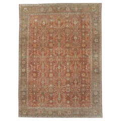 Early 20th Century Handmade Persian Mahal Room Size Carpet