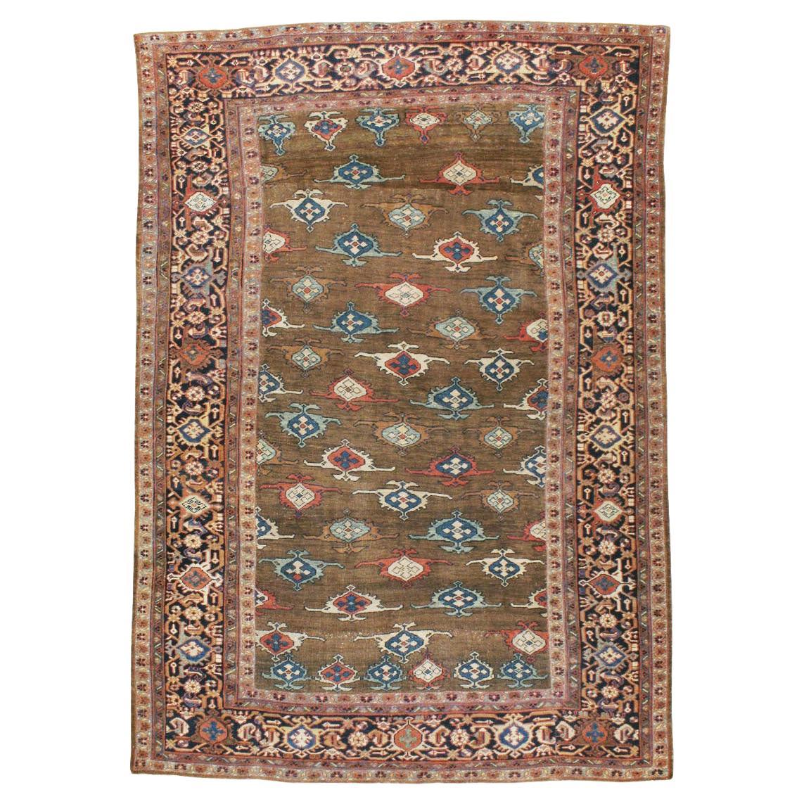 Early 20th Century Handmade Persian Mahal Room Size Carpet For Sale
