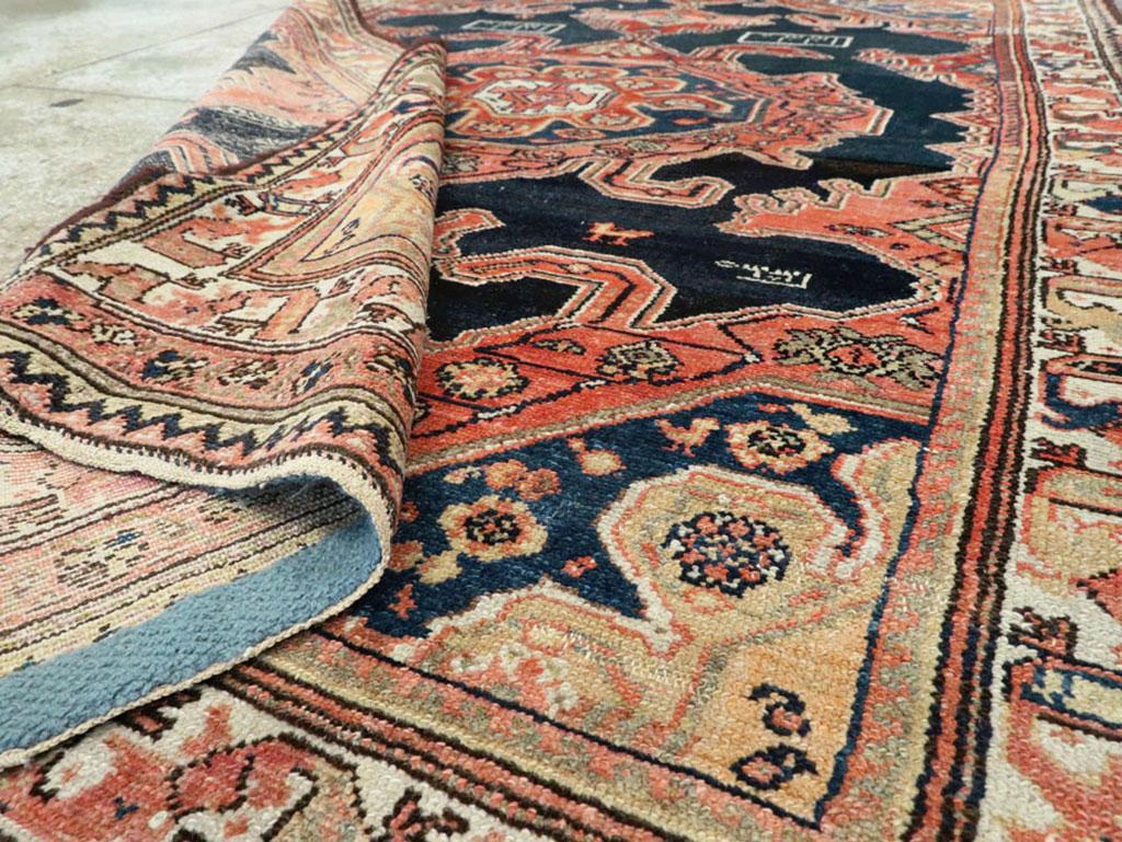 Early 20th Century Handmade Persian Malayer Accent Rug For Sale 3