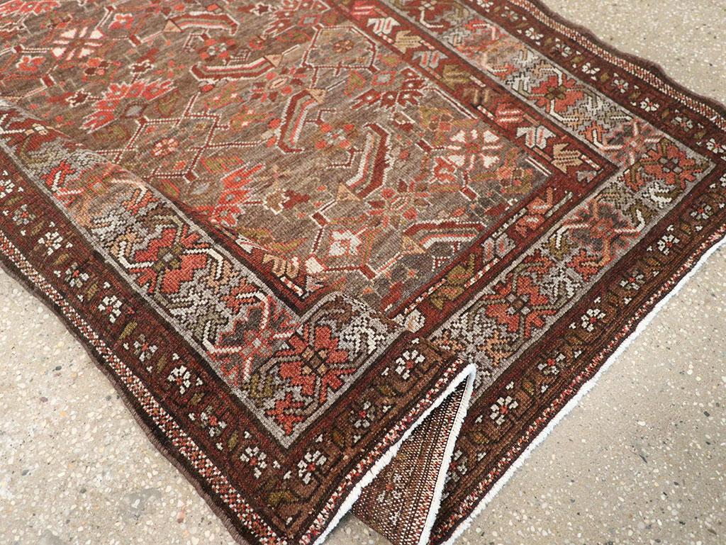 20ième siècle Tapis d'appoint persan Malayer du début du 20e siècle fait à la main en vente