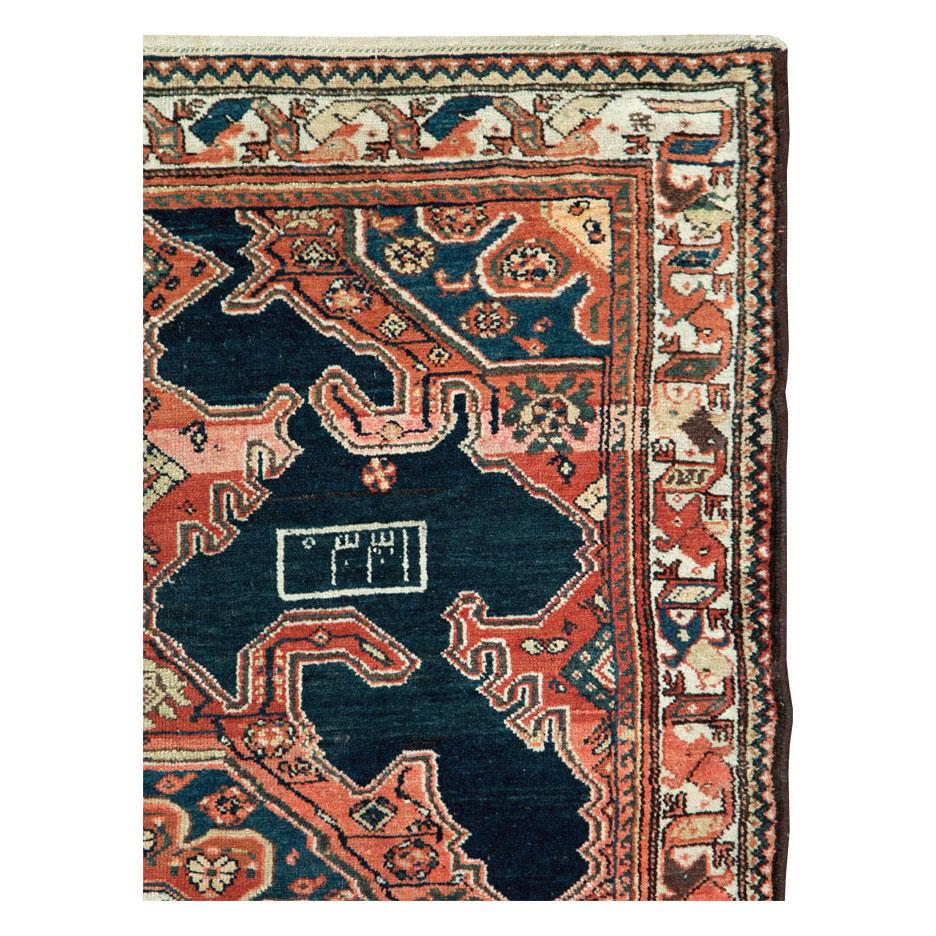 Alfombra de acento persa malayer de principios del siglo XX hecha a mano Rústico en venta