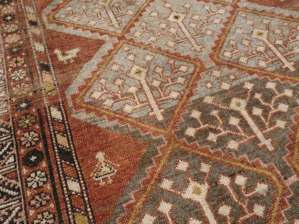 Wool Early 20th Century Handmade Persian Malayer Accent Rug