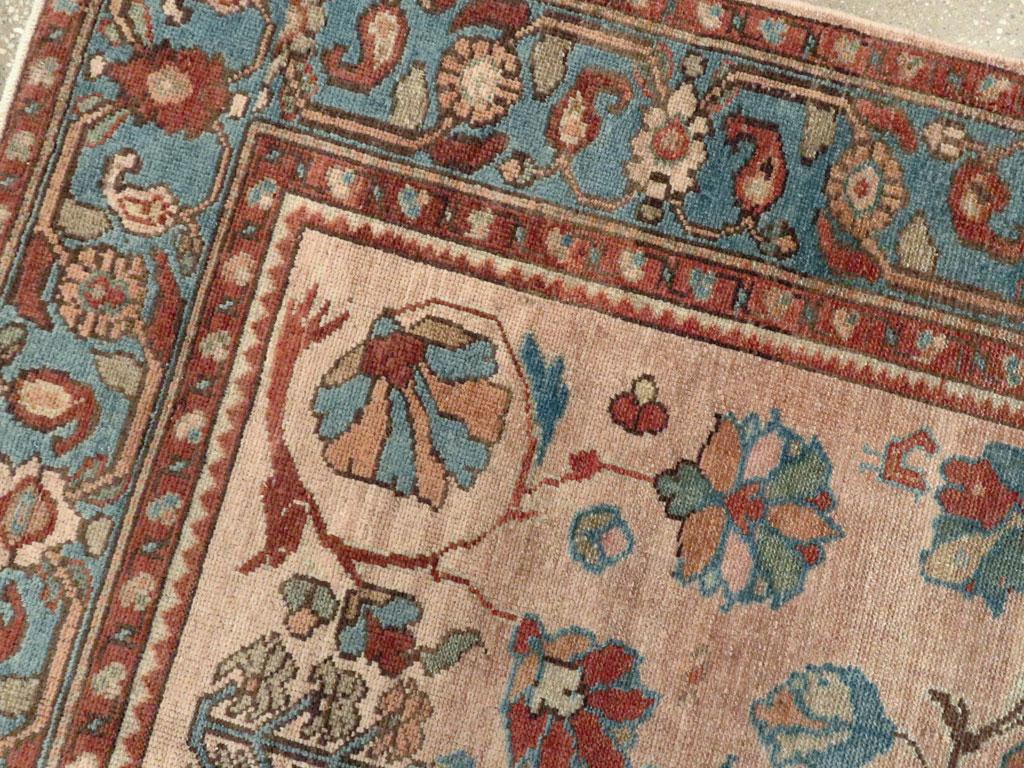 Wool Early 20th Century Handmade Persian Malayer Accent Rug For Sale
