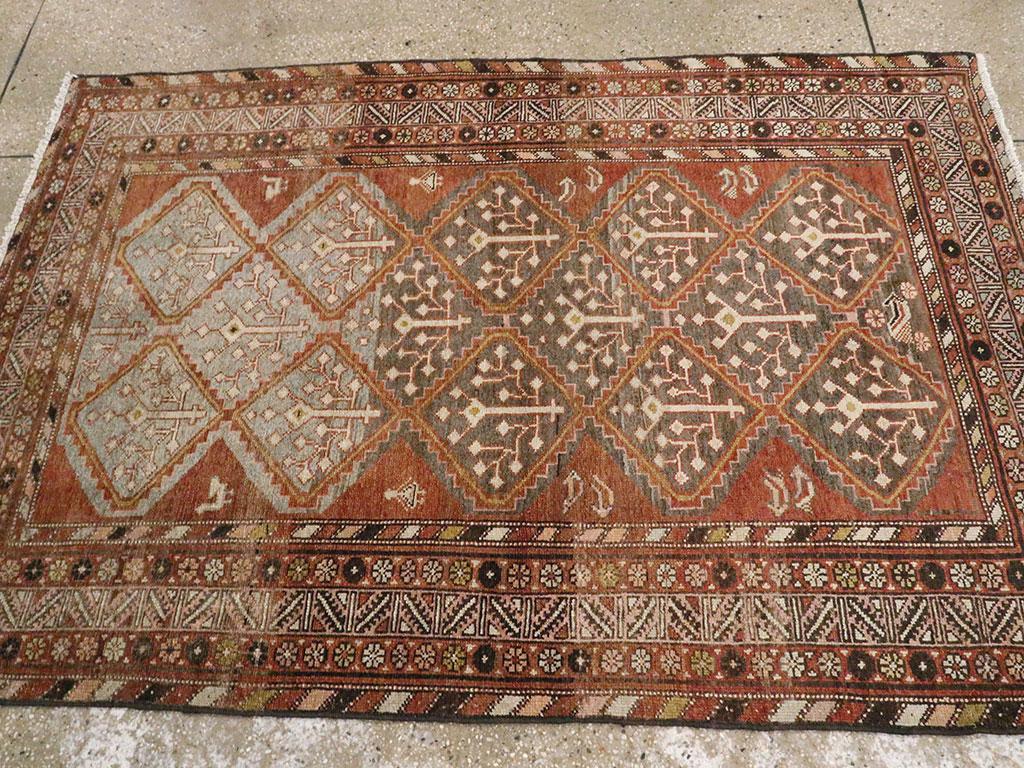 Early 20th Century Handmade Persian Malayer Accent Rug 1