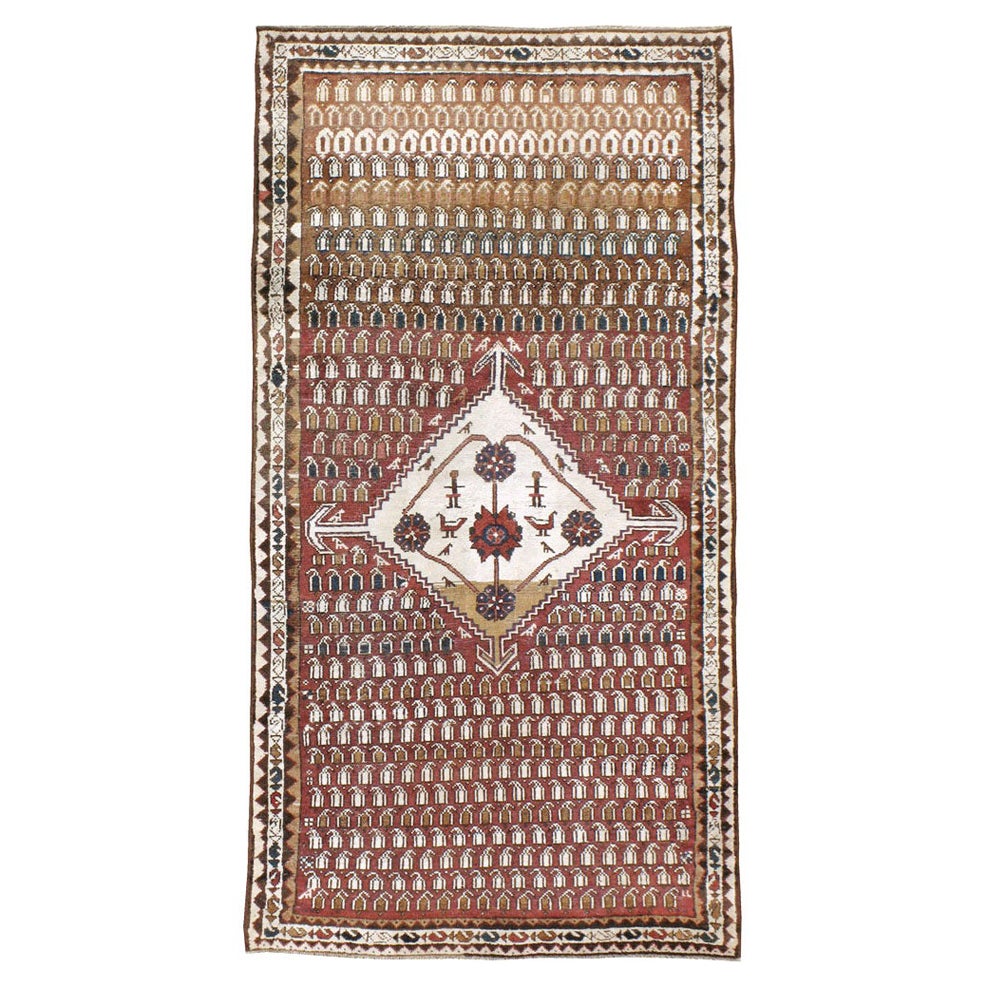 Tapis persan Malayer d'accentuation fait à la main du début du XXe siècle
