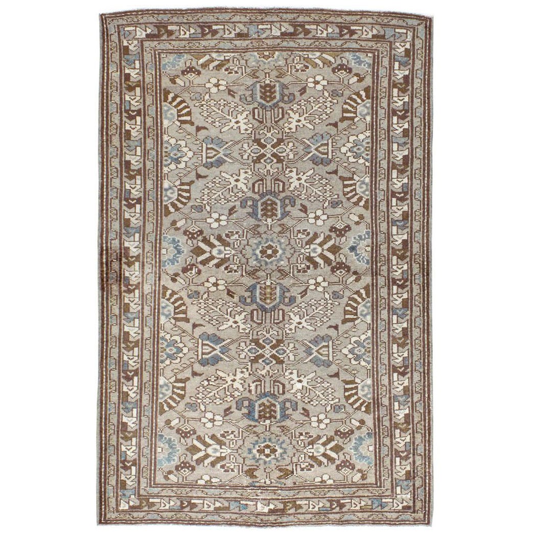 Tapis d'appoint persan Malayer du début du 20e siècle fait à la main