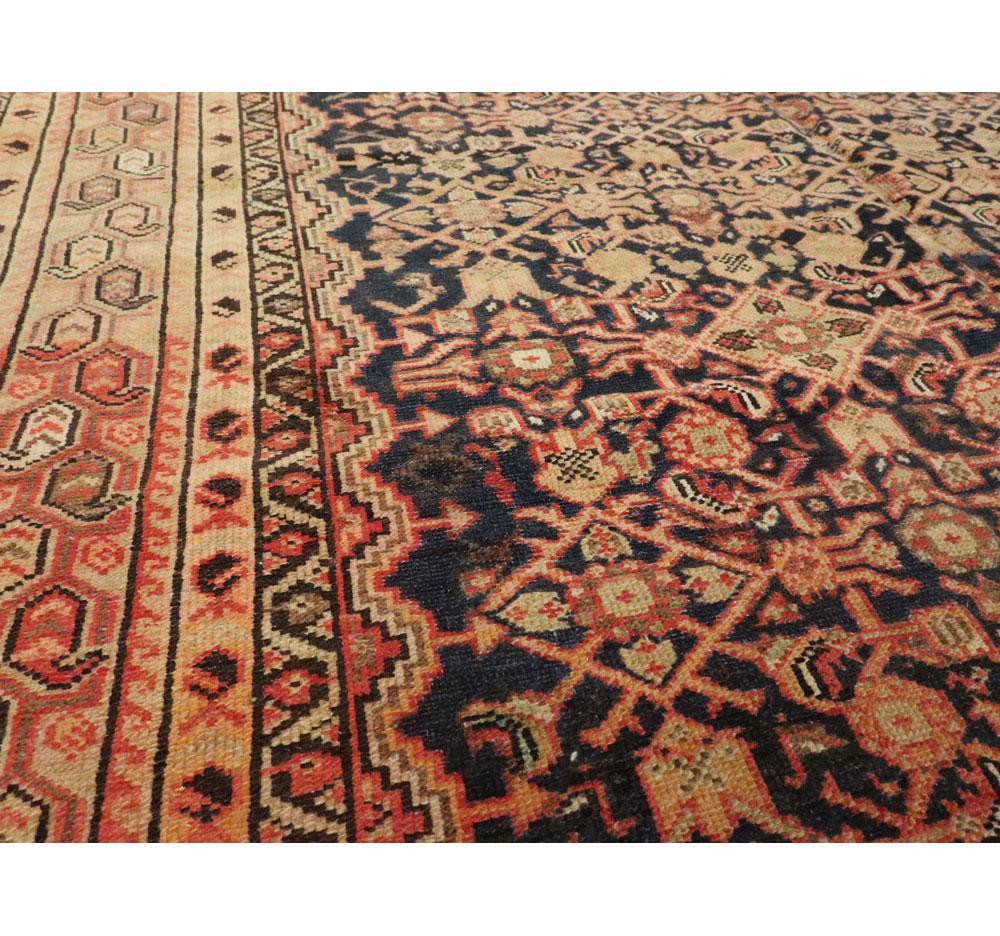 Wool Early 20th Century Handmade Persian Malayer Gallery Accent Rug For Sale