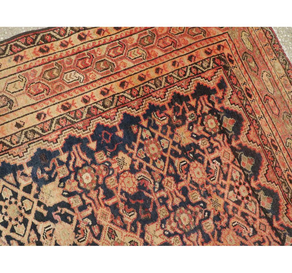 Early 20th Century Handmade Persian Malayer Gallery Accent Rug For Sale 2